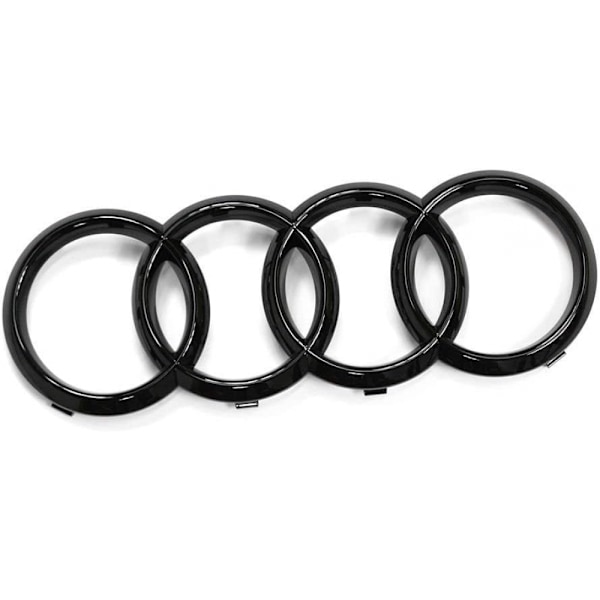 Audi-logo (273 mm) - Mustan Editionin jäähdyttimen säleikön renkaiden tunnus