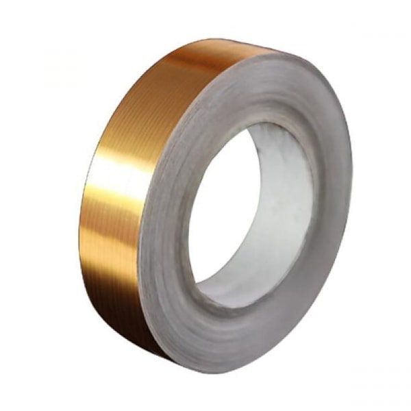 Guld Flise Sticker Dekorativ Tape, 2cm Bred*50m Lang