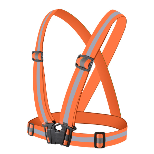 (Orange) 1-pack - Reflexhängslen/reflexvästar för vuxna och barn