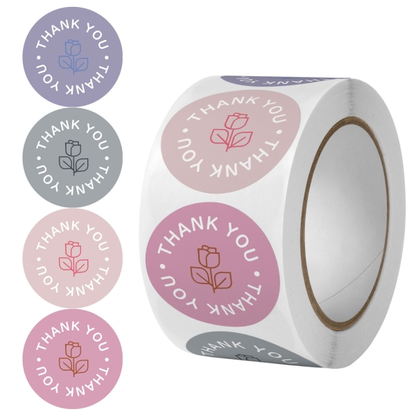 500 st Temaförseglingsdekaler - Rosor, Gift Tag Stickers, Chris