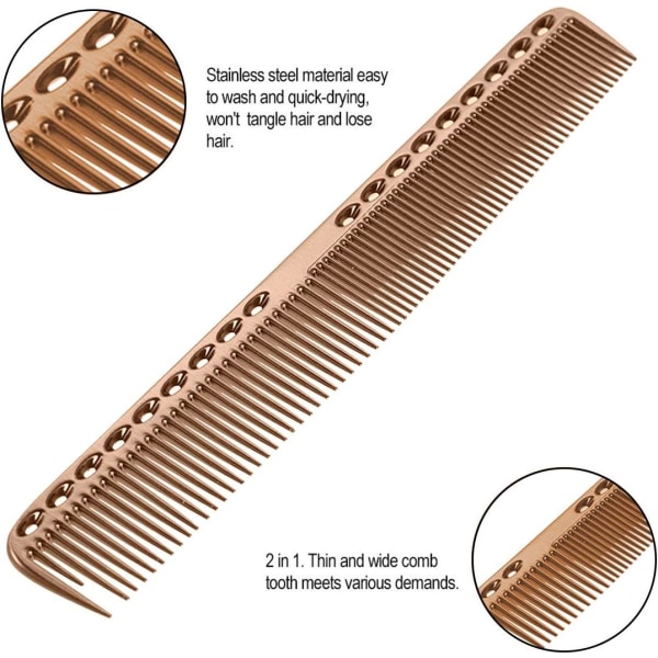 Professionella hårkammar Aviation Aluminium Metal Cut Comb