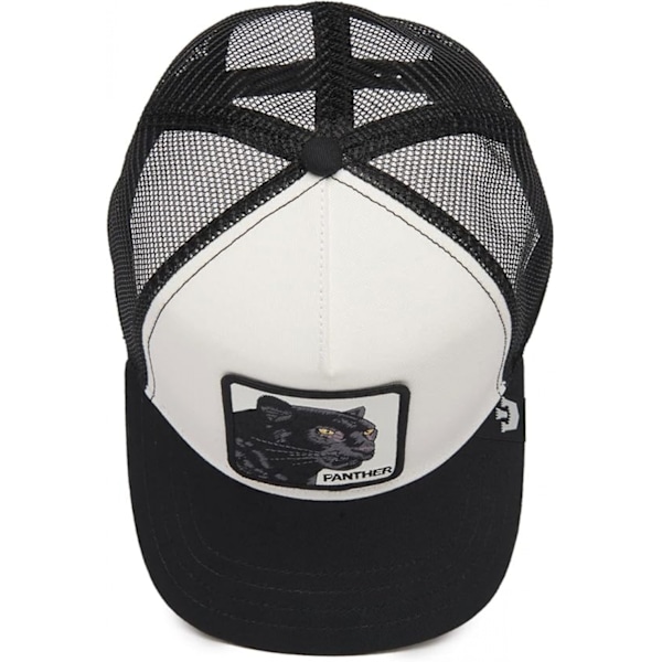 Sort og hvid panter solbeskyttelse mesh broderi baseball cap, trucker hat, mesh baseball cap