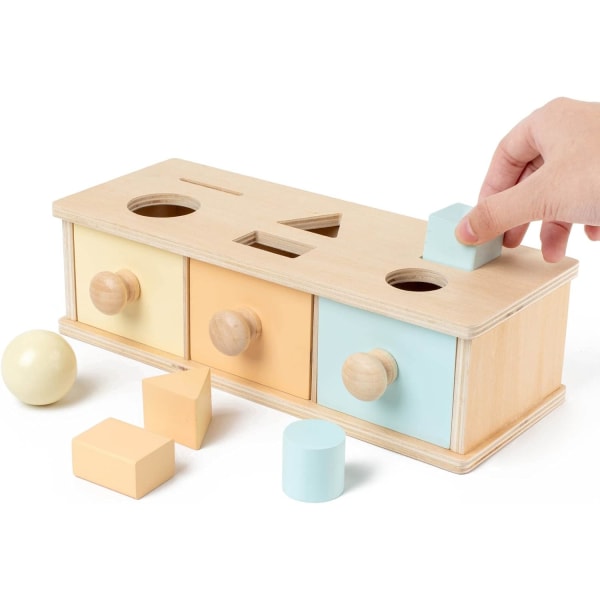 Montessori 2-i-1 FormSorter och Permanent Objektbox, Montesso