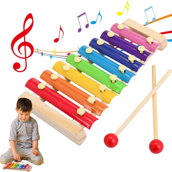 Utbildningsxylofon för barn, flerfärgad xylofon för barn