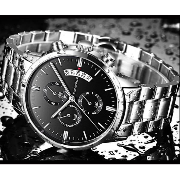 Herrar Kvartsur Klocka Chronograf Vattentät Analog Klocka