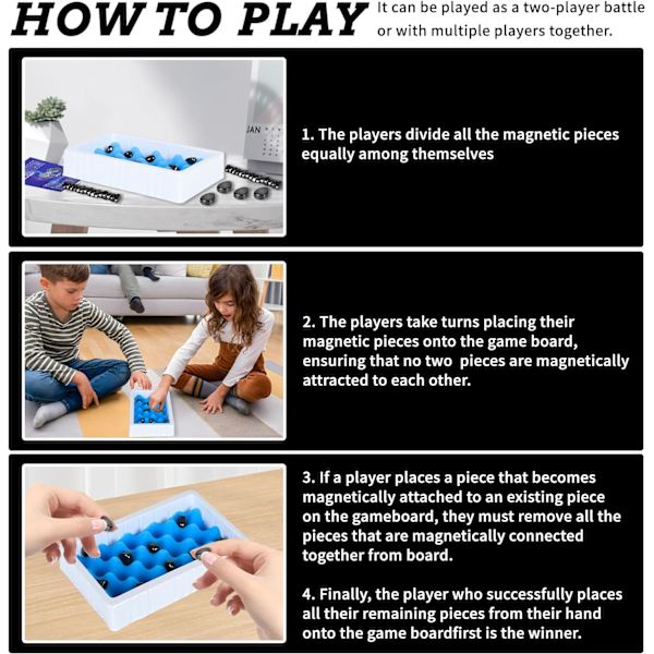 1 Set Magnetiskt Schackspel med Stenar, Bärbart Schackbräde Kluster Spel för Barn Vuxna