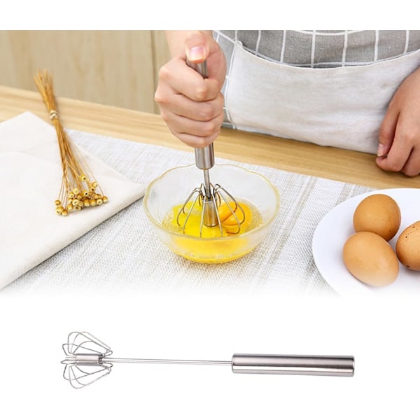 Egg Beater, Semi-automatic Manual Egg Beater, Stainless Steel Manual Egg Beater, Multi-function Rota