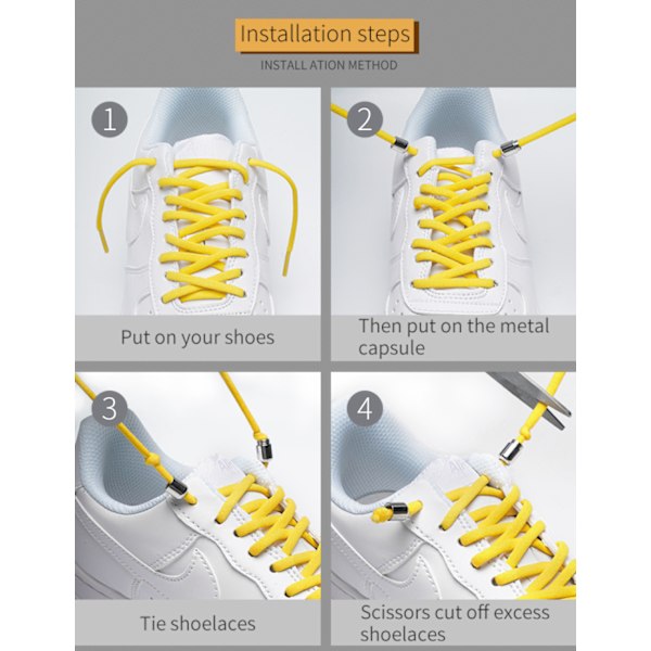 2 st vita slipsnoddar i elastiskt material med metallkapsel och spänne