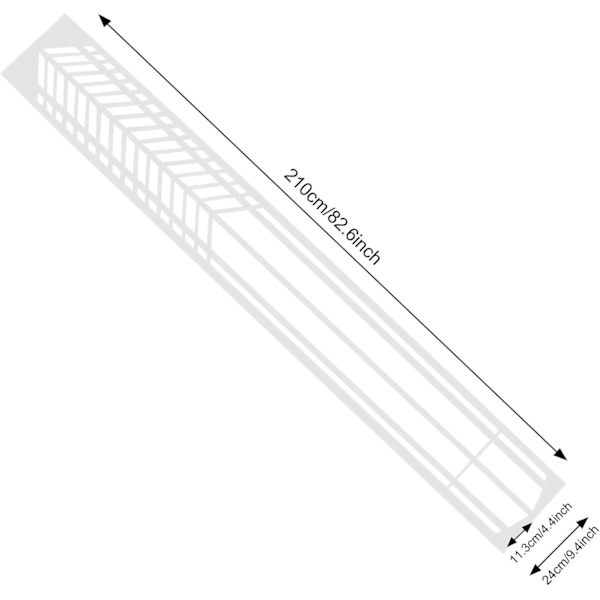(Hvid) 1 par 82,6'' Sports Racing Stripe Stickers til bilkarosseridør Side Stripe Graphic