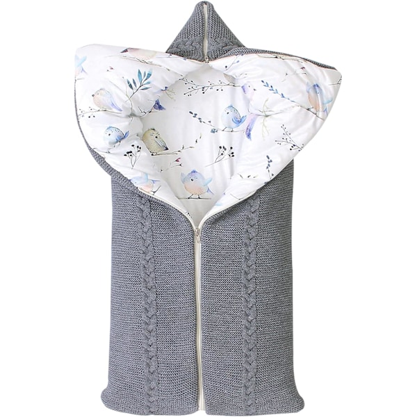 Baby Nest (Grå) Nyfödd SovSäck Sovsäck Varm Swaddle W