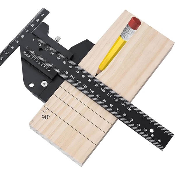 Flerfunktionslinjal för träbearbetning, T-formad linjal för träbearbetning, mätverktyg för träbearbetning, snickeriverktyg