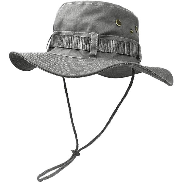 Utomhus solhatt med bred brätte Dubbellager Klassisk Combat Army Style Jungle Solhatt för fiske Jakt Camping