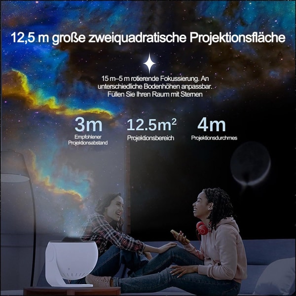 LED Starry Sky Star Galaxy projektorlampa, HD 4K Focusing Project