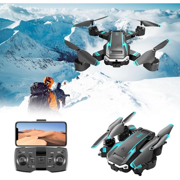 Drone med 4K-kamera WiFi FPV 1080P HD Dual Foldable RC Drone Visuell posisjonering Automatisk retur App-kontroll