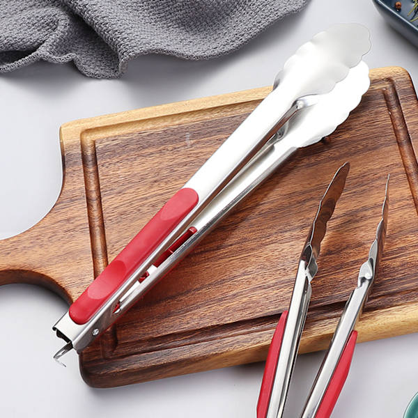 Lihanapit - Grillinapit - Tarjoilunapit - Keittiönapit - Ruostumaton teräs - punainen - 28cm