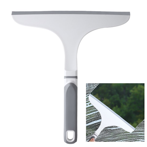 Shower squeegee - squeegee - shower door - mirrors, car windows - With hook - 27 cm - White/grey - 1 piece