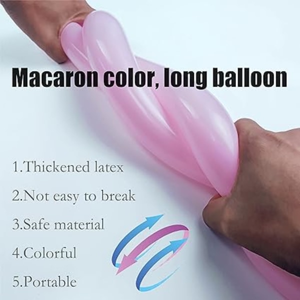 100 st Djurmodellering långa ballonger, magic latex vridningsballong