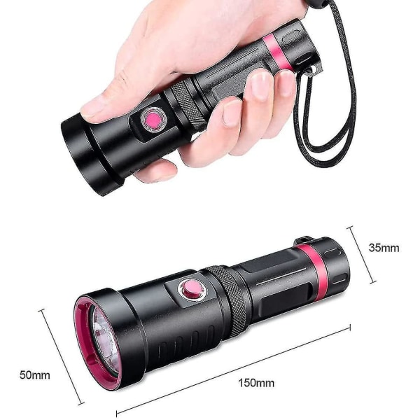 Diving Torch 3000 Lumen Led Scuba Diving Lamps 100 M Ipx8 Waterpr