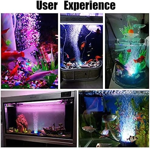 LED Aquarium Fish Tank Air Stone Light, Multicolor Bubble Disc fo