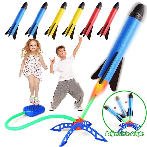 Air Rocket Foot Pump Launcher - Utomhusleksak för barn, Fun Jump Sport Game Set Rocket 1 pcs