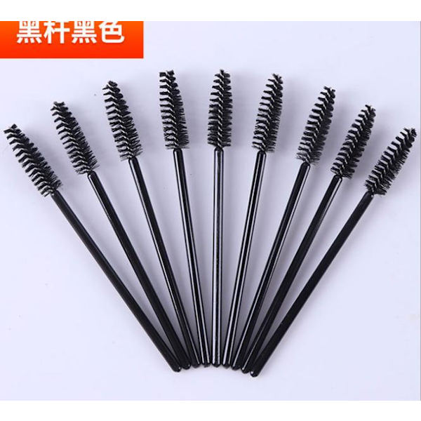 50 eyelash brushes Eyelash brush Disposable Spiral brush White white Rosa Head