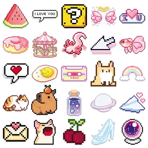 Kawaii Cartoon Graffiti Stickers - Vattentät DIY Scrapbooking, Dagbok, Gitarr, Söta INS Style Pack 30PCS