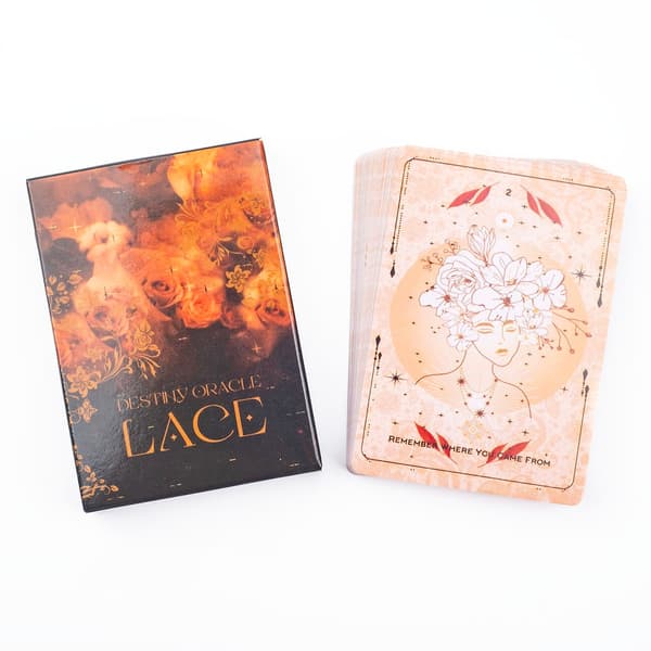 Destiny Oracle Lace Board Game 53 stk Prophecy Deck for Fate Forecasting and Divination Party Engelsk version 10.4*7.4cm TK22K