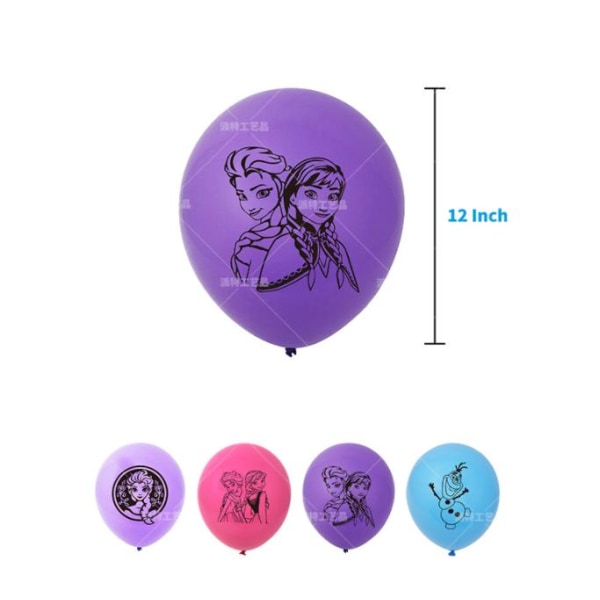 Frozen Barnkalas Balloonbåge - Hyvää syntymäpäivää