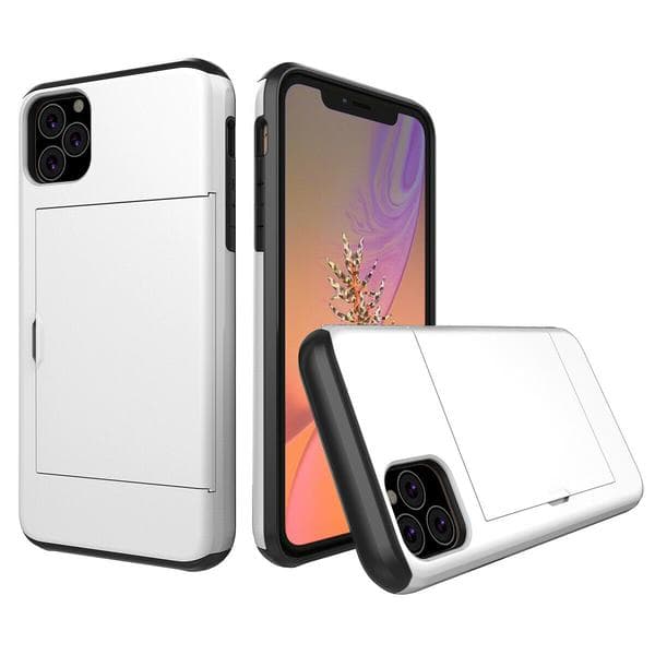 iPhone 11 Pro Stöttåligt Skal med Kortfack 5st Färg -Plånbok Silver Till iPhone 11 Pro Silver