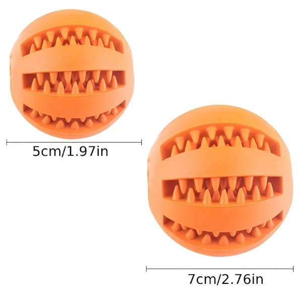 Hundelegetøjsbold, giftfri bidresistent legetøjsbold til hunde, hvalp, kat, hundefoder, godbidsfoder, tyggetandrensende bold bule Size 1.96 inch