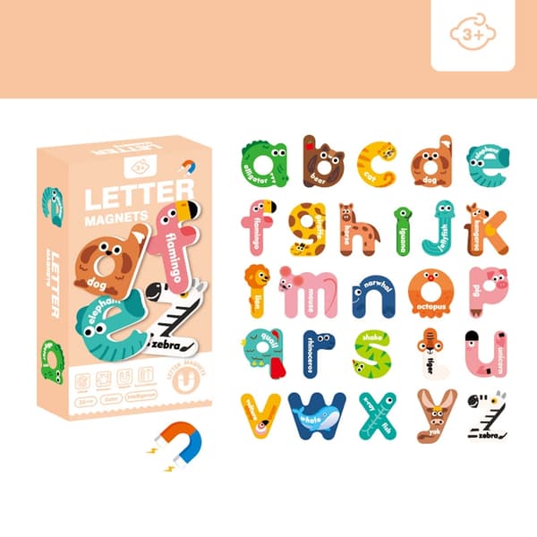 Store magnetiske bogstaver til børnemagneter. Uppercase Letter