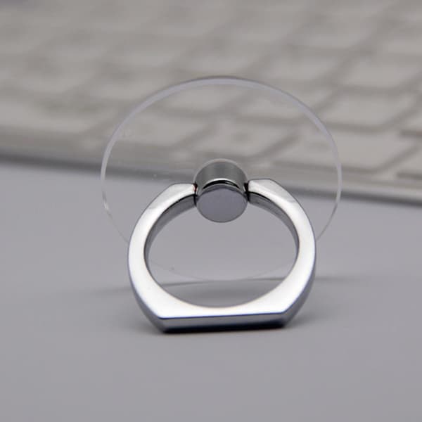 Transparent 360° roterende telefonholder stativ fingergreb støtteben universal til iPhone C