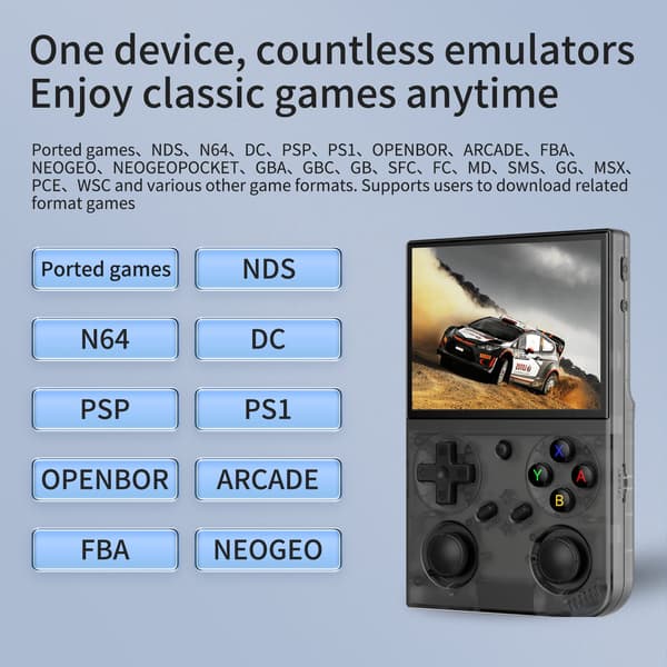 BATLEXP G350 Retro Handheld Game Console Linux 64-bitars system 3,5" IPS-skärm RK3326 Portable Gray