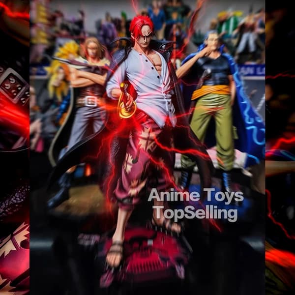 24,5 cm One Piece Shanks & Luffy PVC-figur - Samlarbar Anime Staty Present Shanks