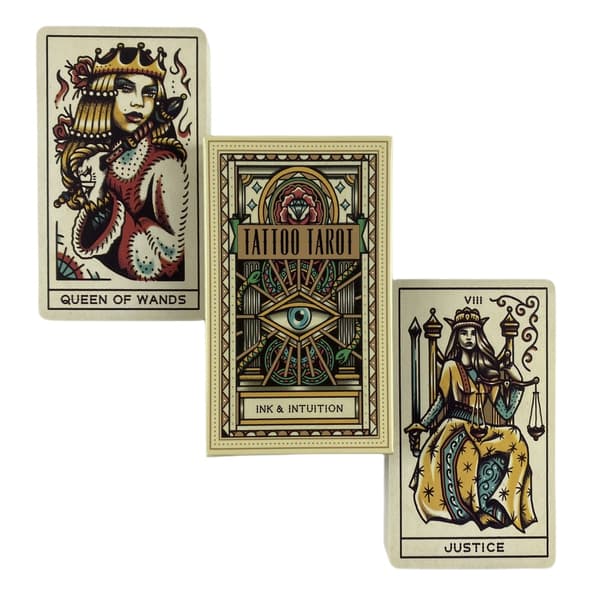 Tatovering Tarotkort Divination Deck Engelske versioner Edition Oracle Board Playing INK Bordspil til fest TT176