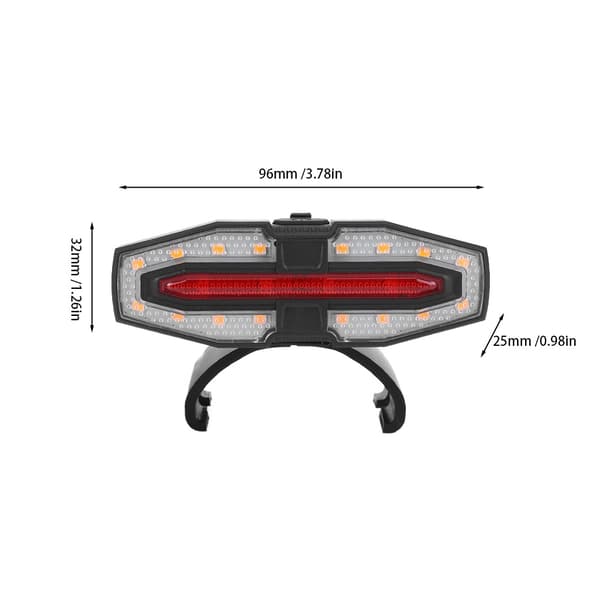 USB-uppladdningsbart vattentätt LED-bakblinkers för M365 Pro 2 MI 4 elscooter Basic Model