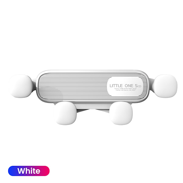 Gravity Biltelefonholder Luftventilmontering Universal Mobilstativ til iPhone 13 12 Xiaomi GPS WHITE