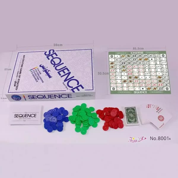 Engelske Sequence Games, Fancy Backgammon, Sequence Maze, Brætspil 0153D