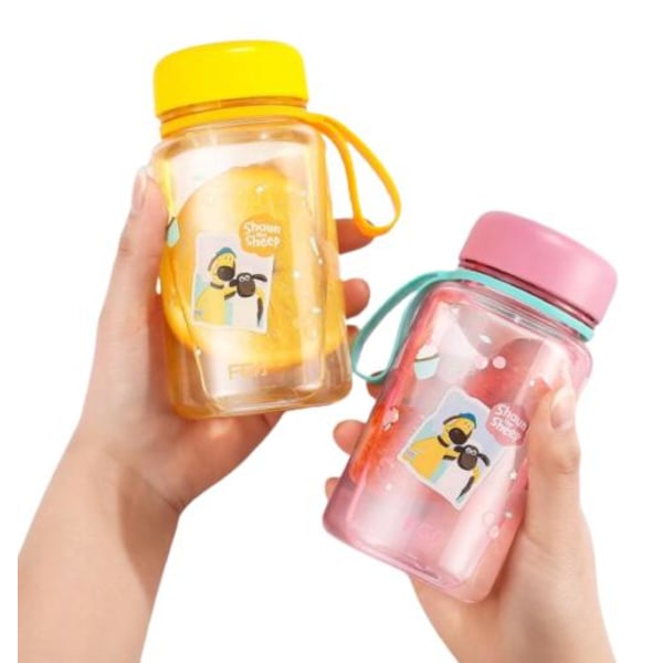 Fåret Shaun (Shaun the Sheep) Drikkeflaske vattenflaskar 400 ml Pink Rosa Model