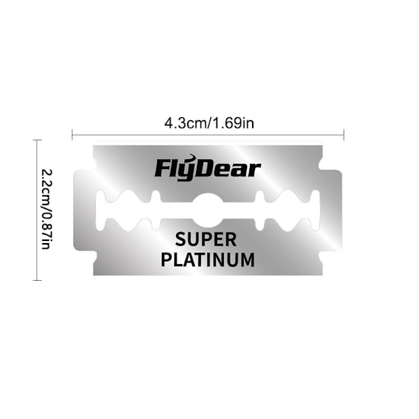 Rakblad i rostfritt stål Dubbelkant för män för professionell rakning 50st 
