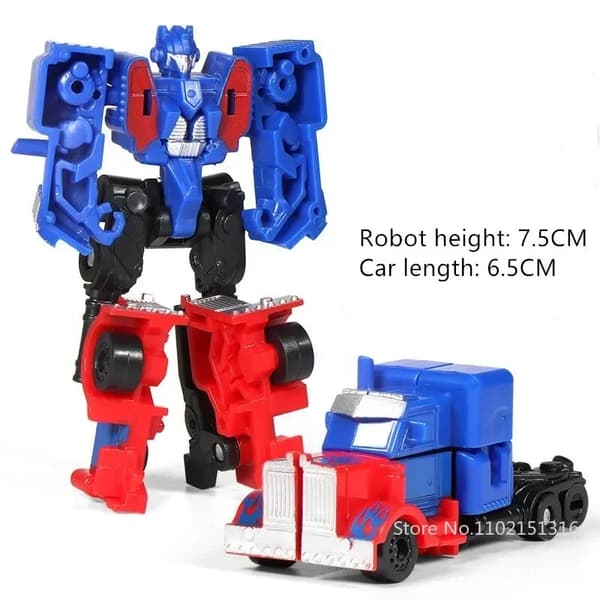 2-i-1 Mini Transformation Robot billegetøj til børn - Action Figur gave & deformeret model Model 6