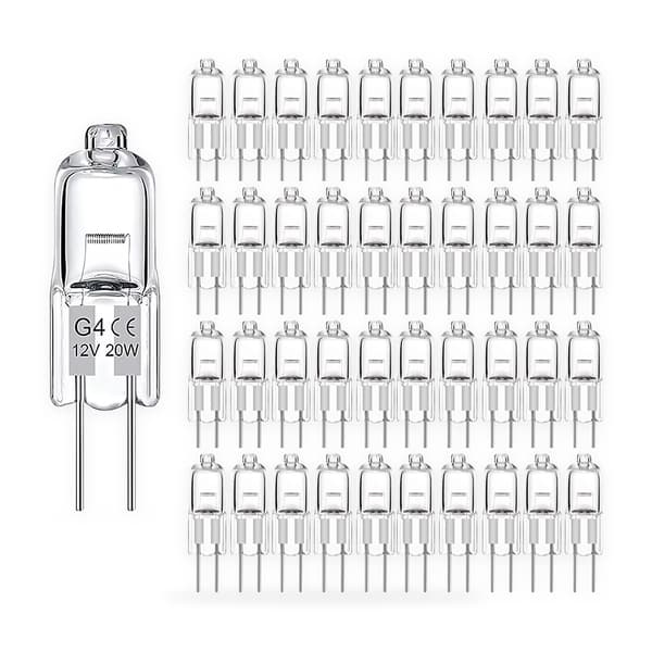 10-Pack G4 Halogenlampor 20W 12V – Varmvitt Ljus för Optimal Belysning