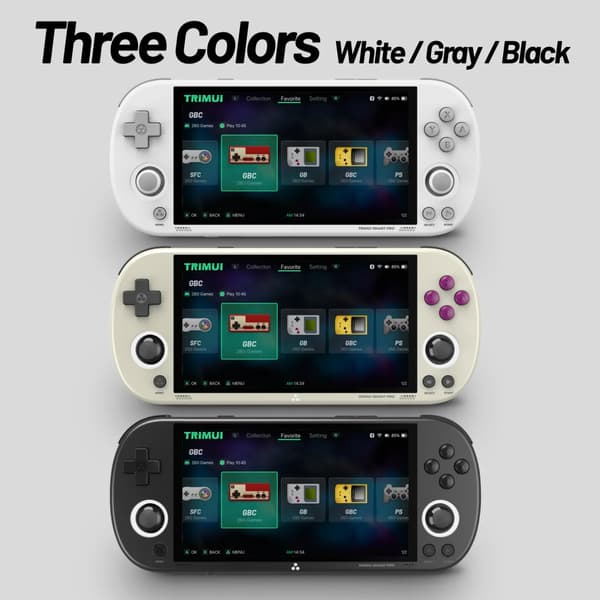 Trimui Smart Pro Handheld Game Console 4,96''IPS-skärm Linux System Joystick RGB-belysning Smartpro Trimui Black No Card(0 Games)
