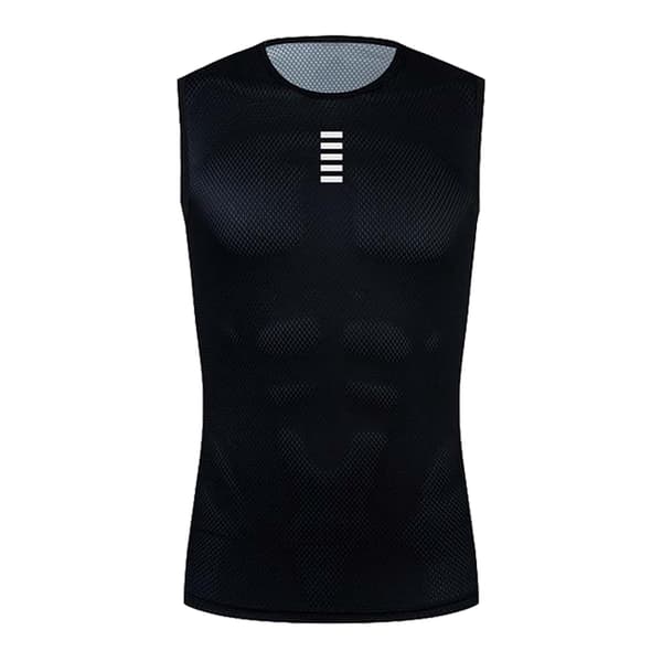 Reflekterande vit cykelunderställ snabbtorkande tight väst med hög elasticitet Black 2(Reflective) Size M