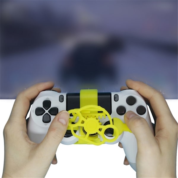 Mini styring 3D-printhjul til PS4-controller racerspil hjælpecontroller spil joystick simulator gamepad Luminous Green