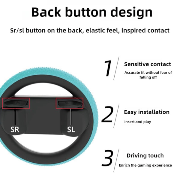 2 stk. rat til Switch 2 Joy-Con Controller Switch2 Joy-Con 2 Racing Wheel Hand Grip til Mario Kart World 8 Deluxe 2pcs