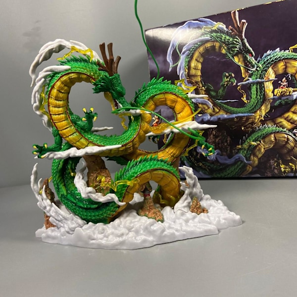 24 cm Dragon Ball Anime Figur Shenron Figur Goku Og Shenron Figur Model Pvc Statue Dukke Samling Værelse Legetøj Gaver with box