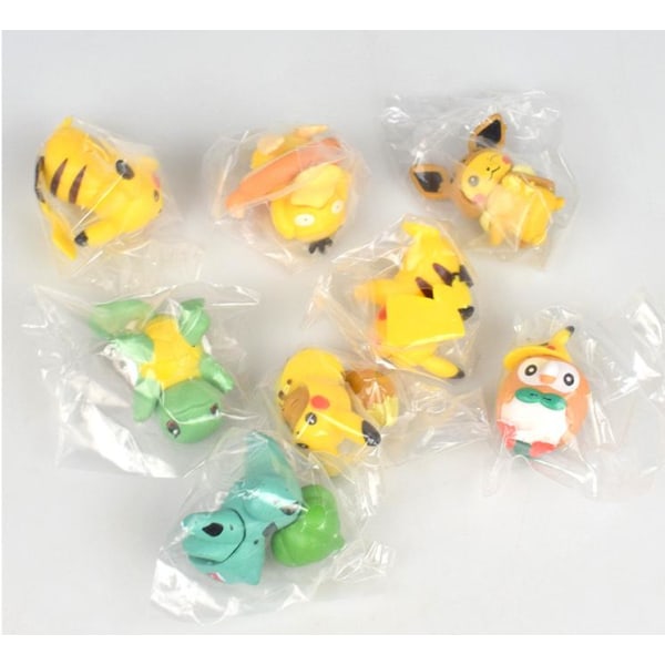 8 Pack Pokemon Pikachu Figuurit (2-4cm)