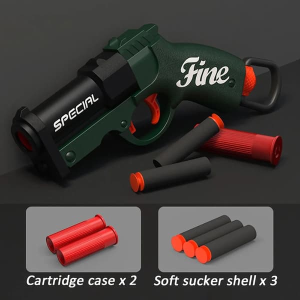 Mini S686 Foam Bullet Blaster Legetøjspistol til udendørs leg - Soft Bullet Launcher til børn cyan
