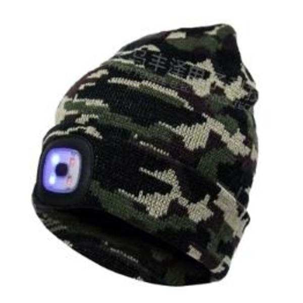 Hat med LED lampe 5 Farver Grey Grå
